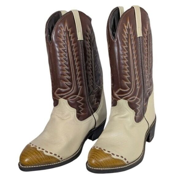 Laredo Flagstaff Collection Wingtip Western Boot Men's 8.5 (EW) 61161 Calf High - Picture 2 of 9